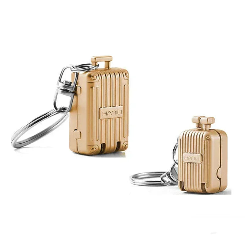 Exquisite Luggage Keychain Foldable Nail Cutter Stainless Steel Nail Clippers Rotary Toenail Fingernail Manicure Trimmer