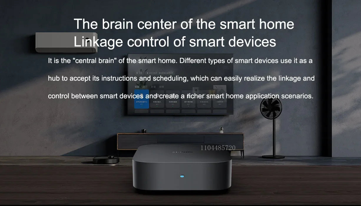 Xiaomi Smart Central Hub Mijia Gateway 4 WIFI Bluetooth Mesh Hub 5GHz 10/100Mbps Smart Home Work With Mi Home APP