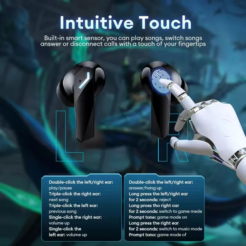 2026 New Lenovo XT53 Bluetooth 5.4 Earphones LED Power Display Gaming Headphones Waterproof Anti-sweat Upgraded Wireless Earbud