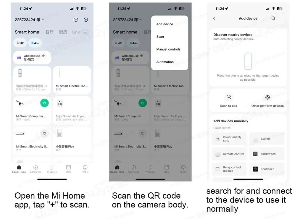 XIAOMI Smart Camera 3 Chinese Version,3K Ultra-clear HD,360° Pan-Tilt-Zoom,AI Human Detection,5 Megapixel Two-Way Voice Calls