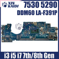 LA-F391P For Dell Latitude 7530 5290 Laptop Mainboard 02X71H 039GGH 039GGH 0GRNH7 0TKGT3 i3 i5 i7 7/8th Notebook Motherboard