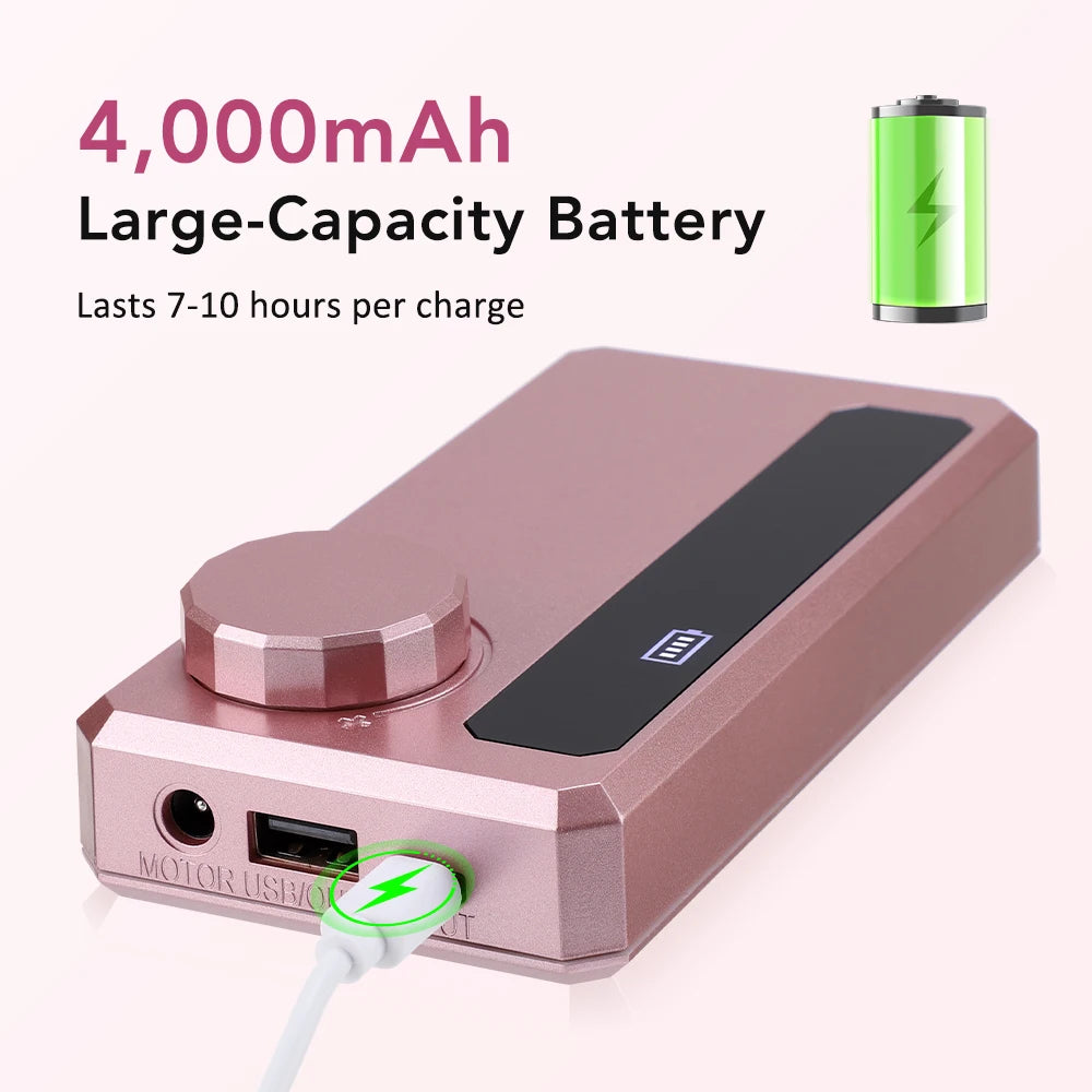 New 45000RPM Professional Electric Nail Drill Machine Low Noise Rechargeable Nail File Nails Accessories Gel Nail Polish Sander