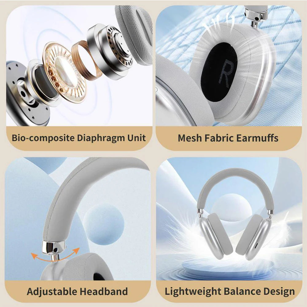 Wireless Bluetooth Headset Outdoor Sports Gaming Wireless Headphones with Mic Noise Cancelling Earbuds Bluetooth Earphones P9