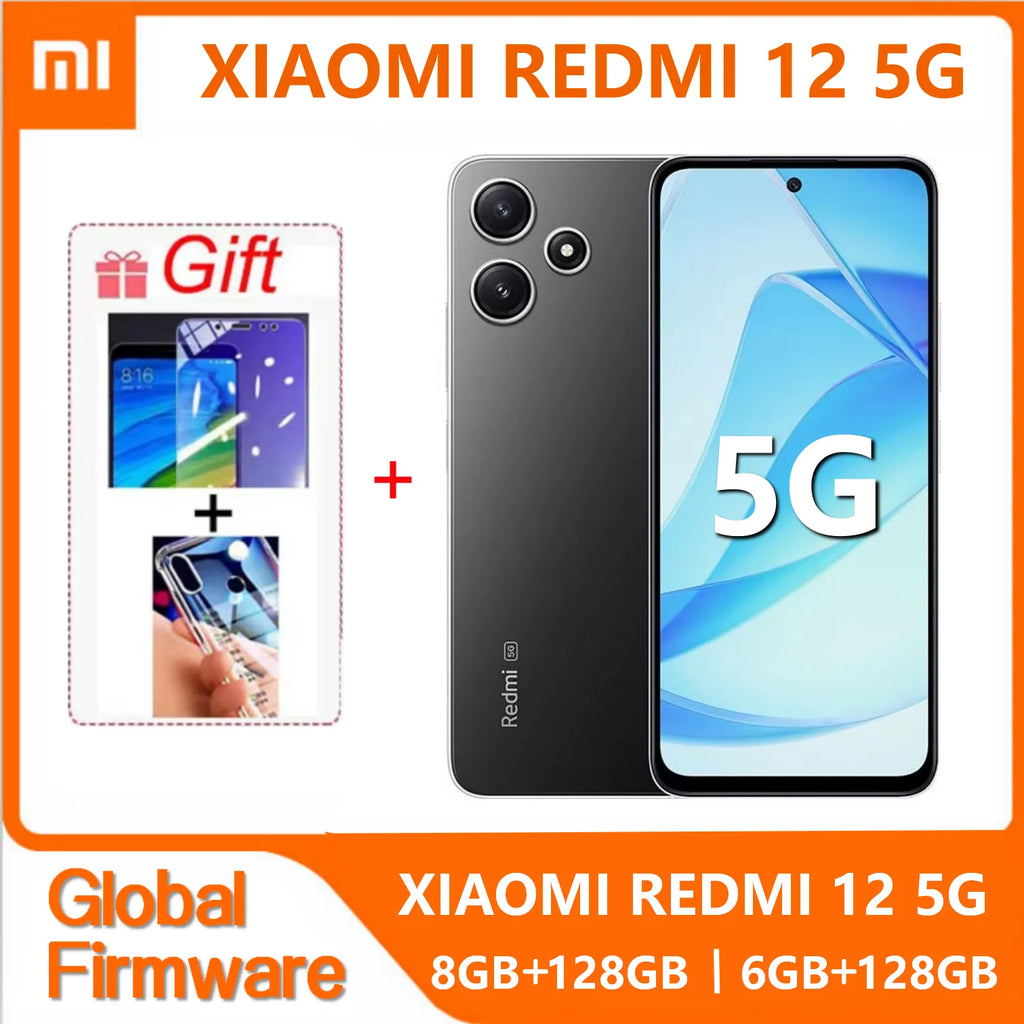 2026 Xiaomi Redmi 12 5G 5000mAh Battery Snapdragon 4 Gen2 SmartPhone 50MP Quad Camera 6.79 inch Screen LCD phone