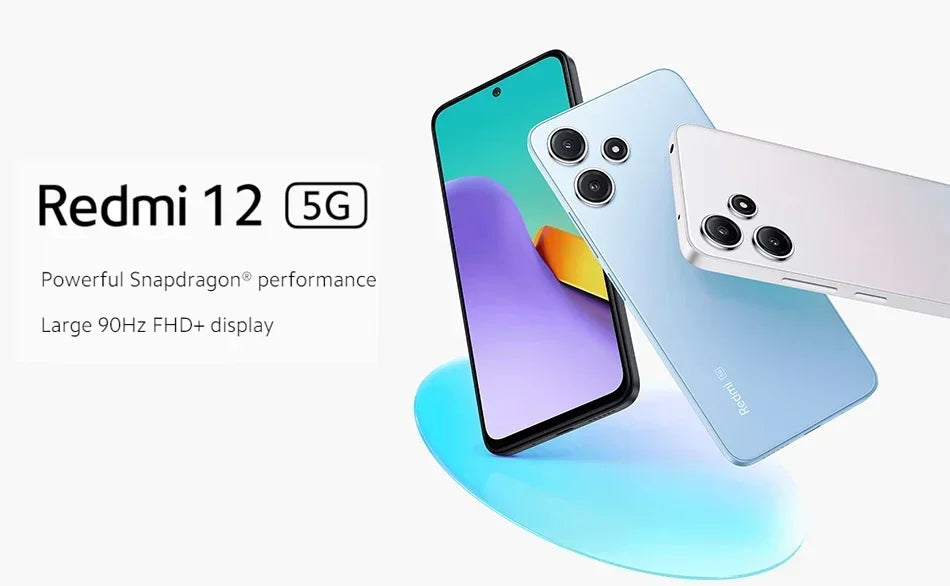 2026 Xiaomi Redmi 12 5G 5000mAh Battery Snapdragon 4 Gen2 SmartPhone 50MP Quad Camera 6.79 inch Screen LCD phone