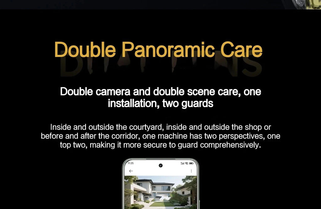 New Xiaomi Outdoor Camera 4 Dual Lens 5MP 3K HD Dual View Monitoring Panoramic Closeup Tracking IP66 Weatherproof AntiTheft CN