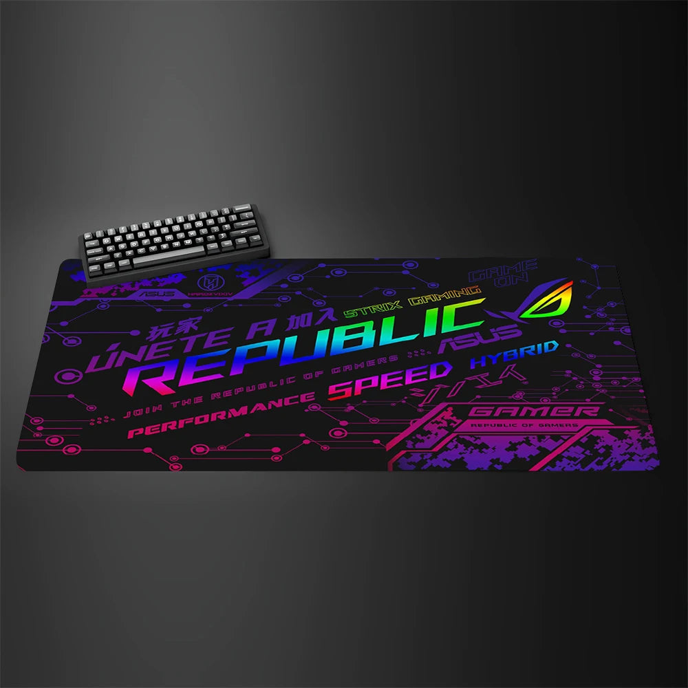 Asus Rog Mause Pad Anime Mouse Mats Gaming Computer Desk Mat Mouse Carpet Pc Accessories Gamer Mouse Pad Speed Rubber Mat
