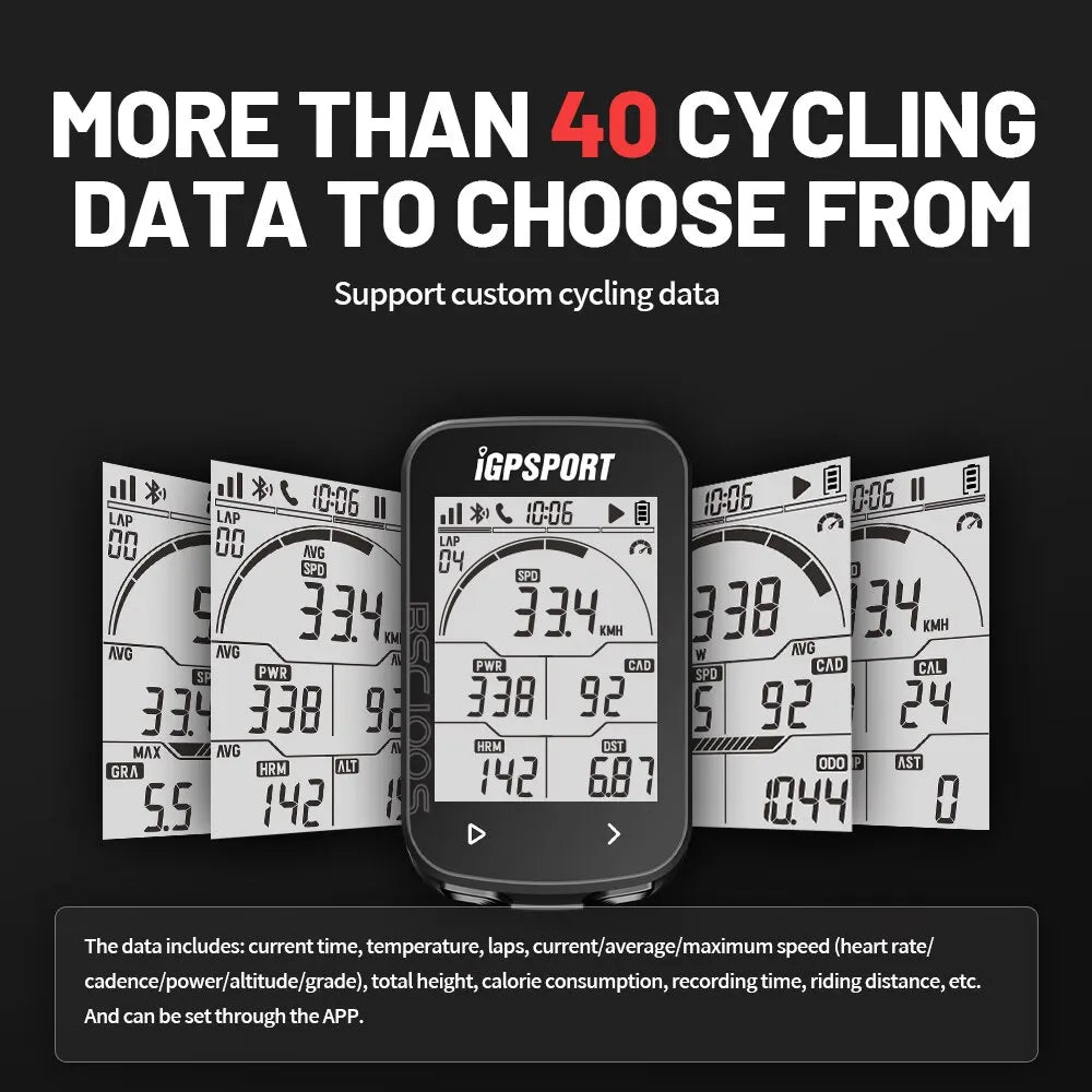 iGPSPORT BSC100S GPS Bike Computer Wireless Cycling Speedometer with Odometer and Stopwatch