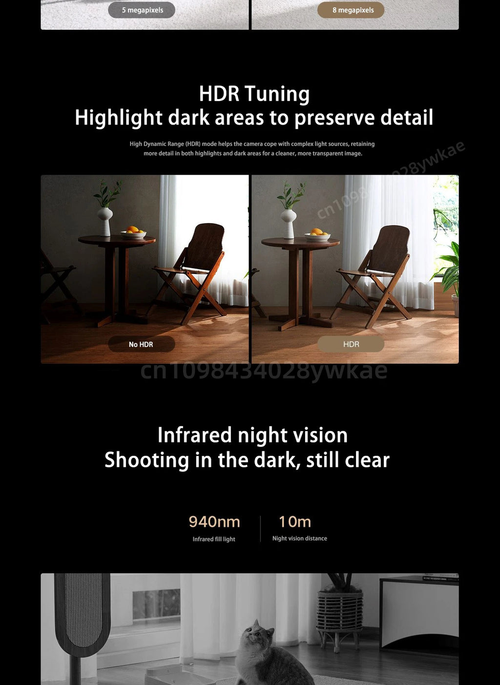 Xiaomi Smart Camera 4 8 megapixel 4K low light full-color night vision gimbal 360 ° cruise AI humanoid tracking
