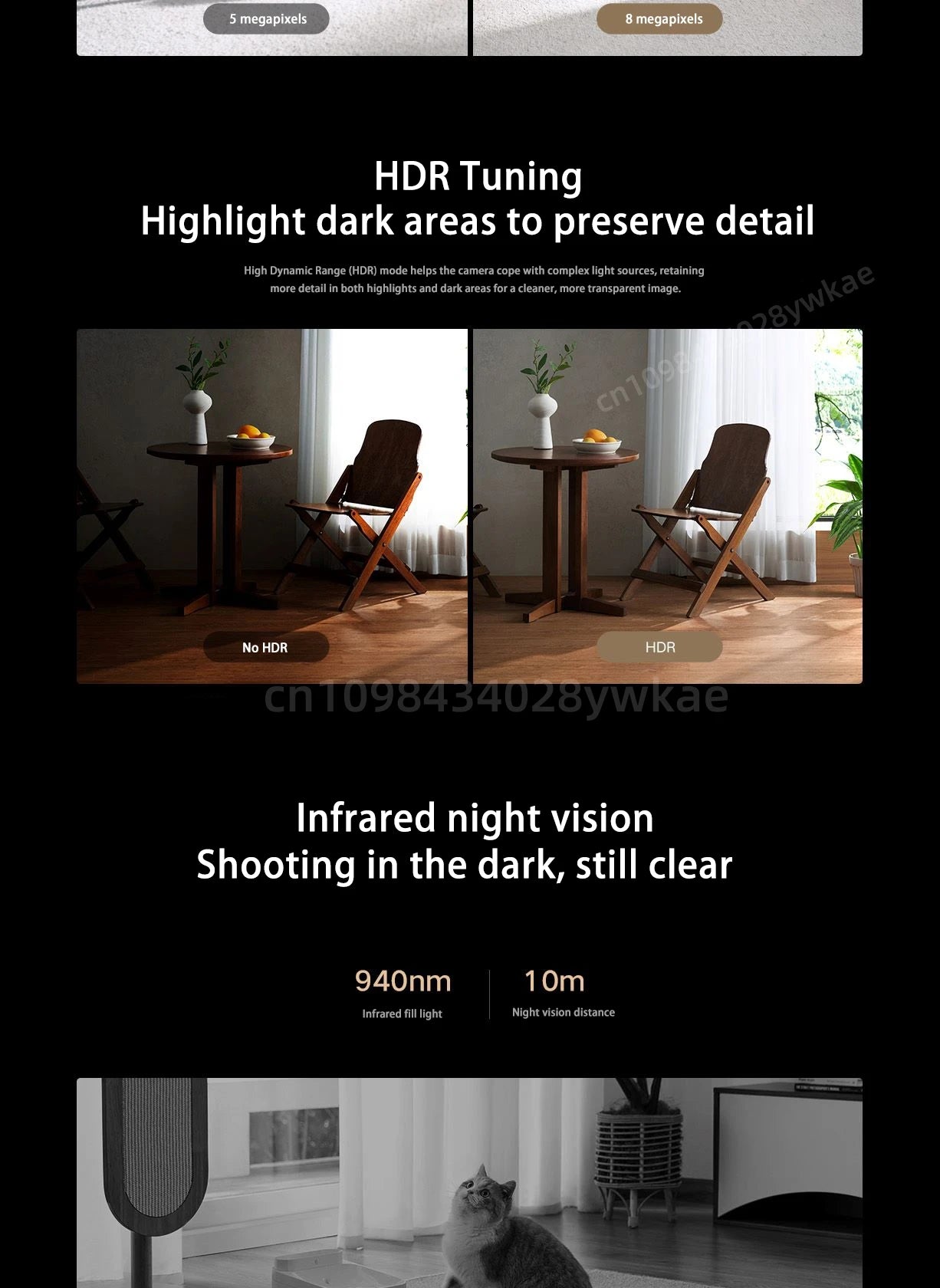 Xiaomi Smart Camera 4 8 megapixel 4K low light full-color night vision gimbal 360 ° cruise AI humanoid tracking