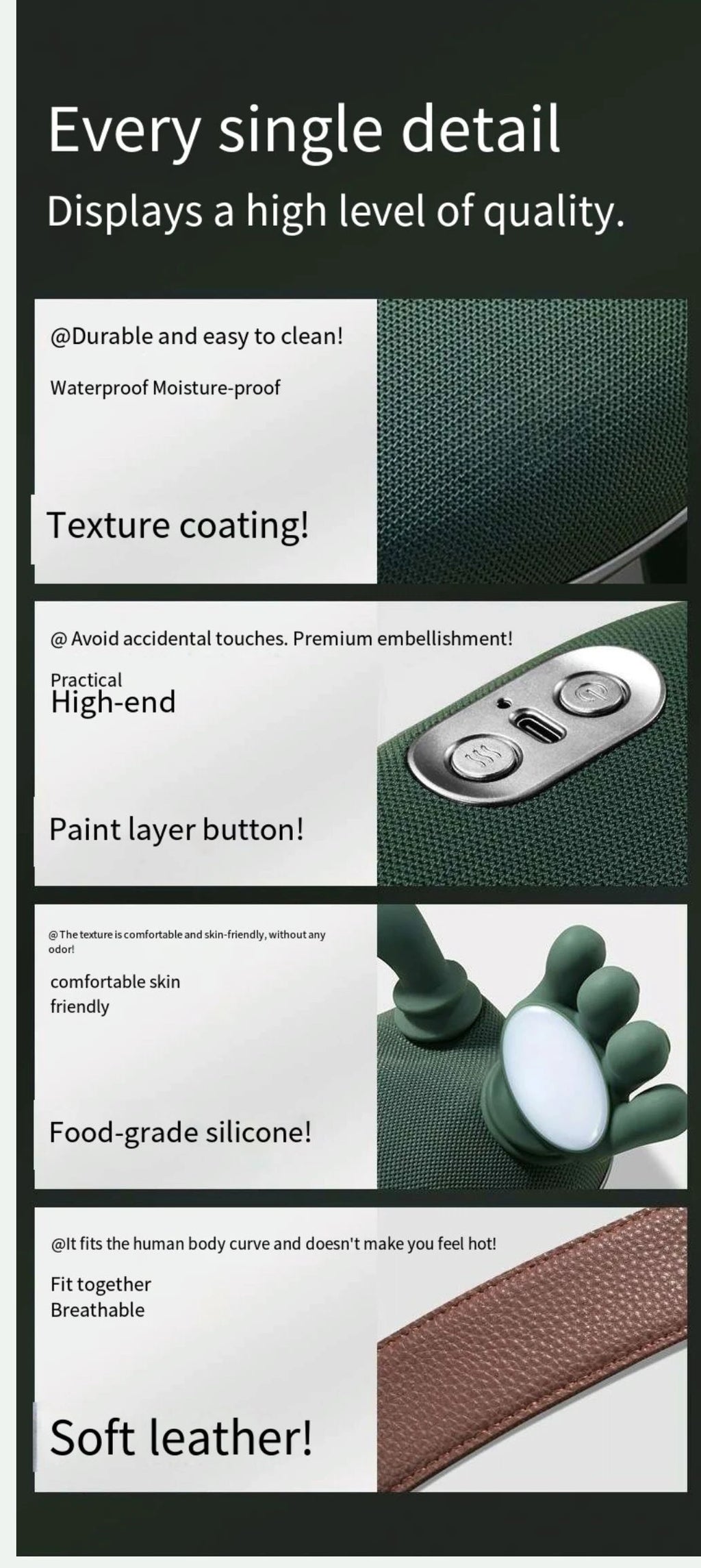 Hot Selling Biomimetic Massager Electric 4D Kneading Massage Simulates Human Hands Relieves Pain and Relaxes Muscles
