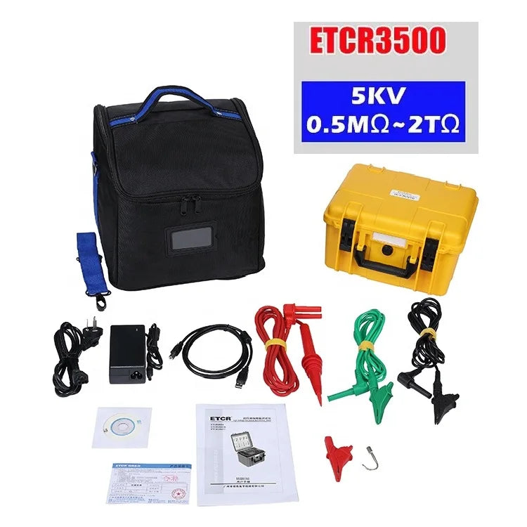ETCR3500 ETCR3500B High Voltage Insulation Resistance Tester 5KV 10KV 5TΩ Digital Earth Resistance Multimeter RAMP FR DAR STEP
