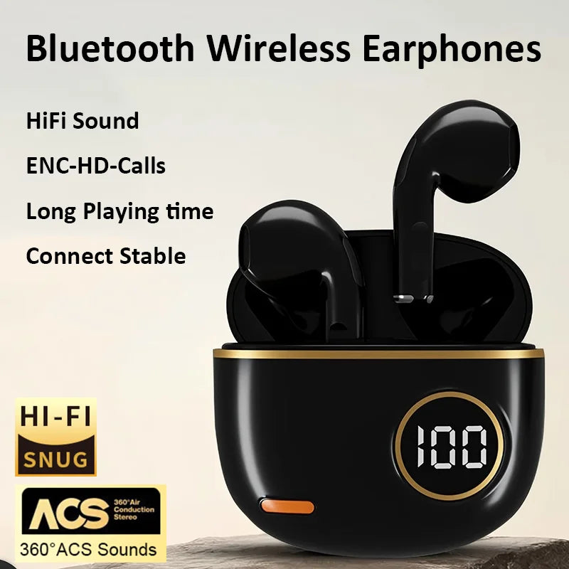 Bluetooth Earphone Wireless Headphone P9Pro-TWS HD-Call HiFi Stereo Headset ENC Noise Cancelling Earbuds For Xiaomi Air ipad