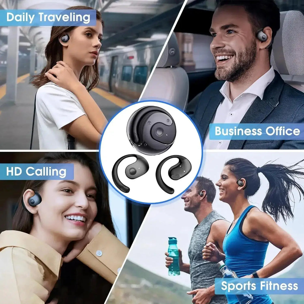 TWS Wireless Headphones Bluetooth Headset with Mic HiFi Stereo Sound Earphones Smart Touch Sports Waterproof Earbuds For Phone
