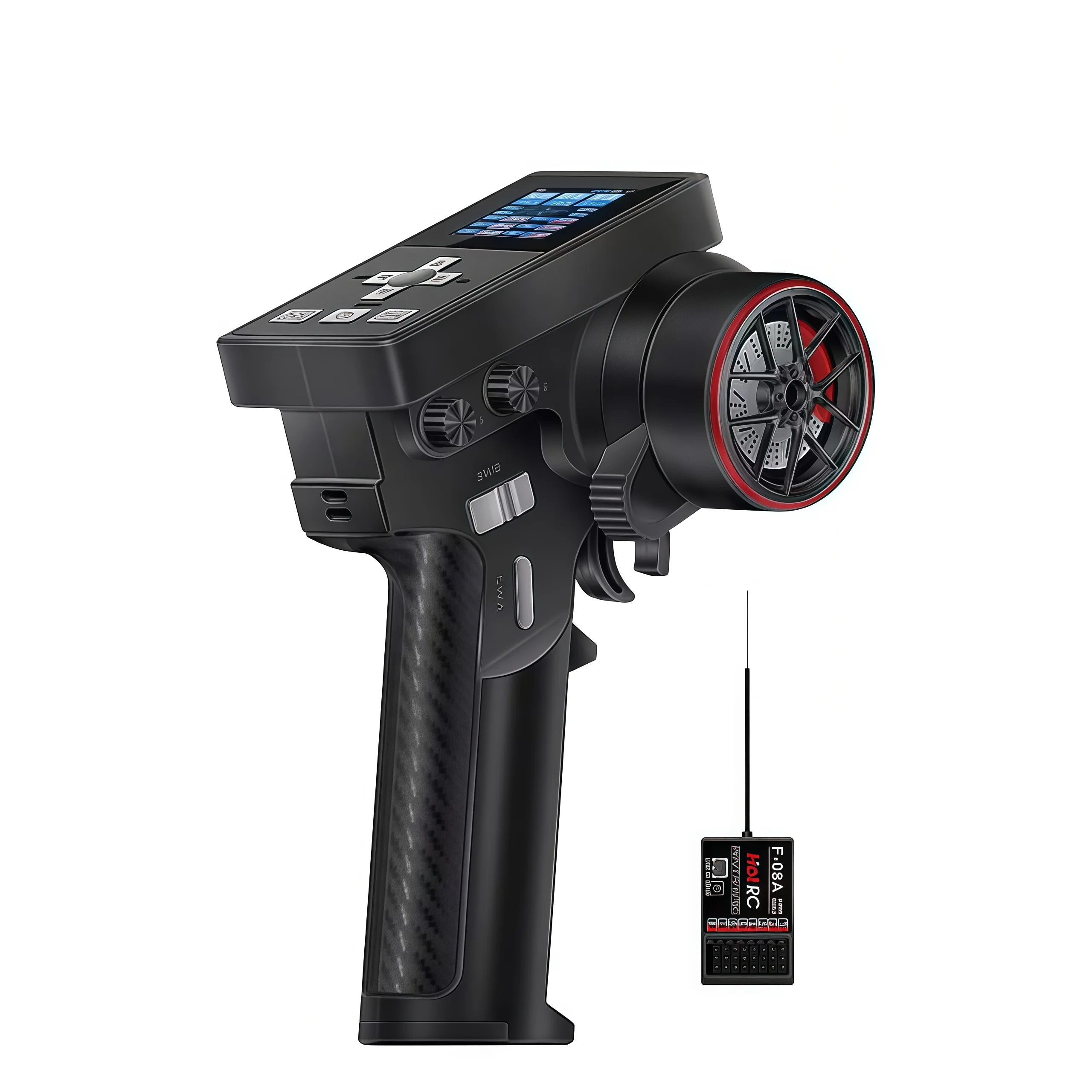 HOTRC CT-8B color screen CT8B remote control 8-channel 2.4G receiver color screen voltage feedback vehicle and ship model
