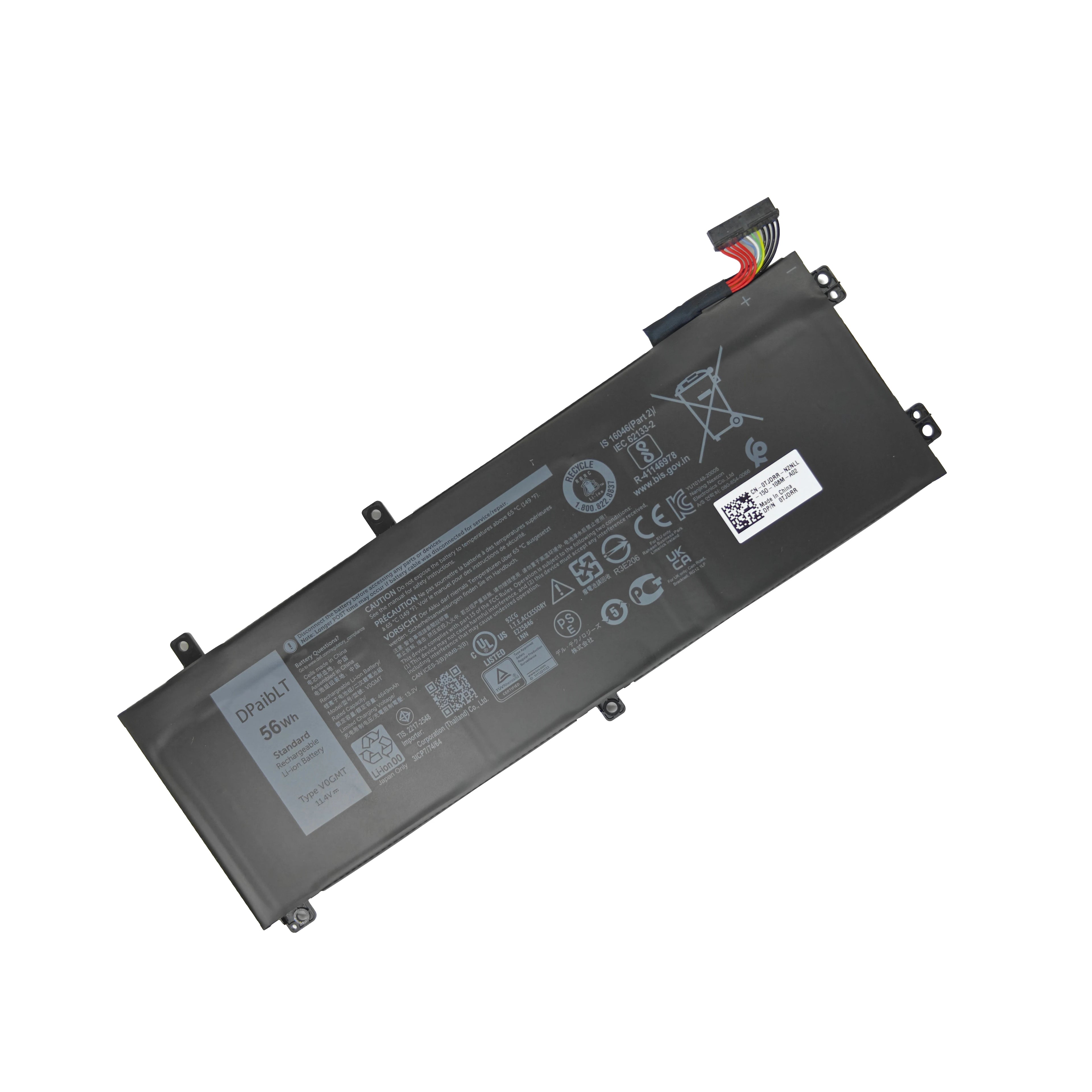 DPaibLT 56Wh V0GMT 4K1VM LAPTOP Replacement battery For Dell G7 17 7700 P46E Vostro 7500 Inspiron 7500 7501 7591 Precision 5540
