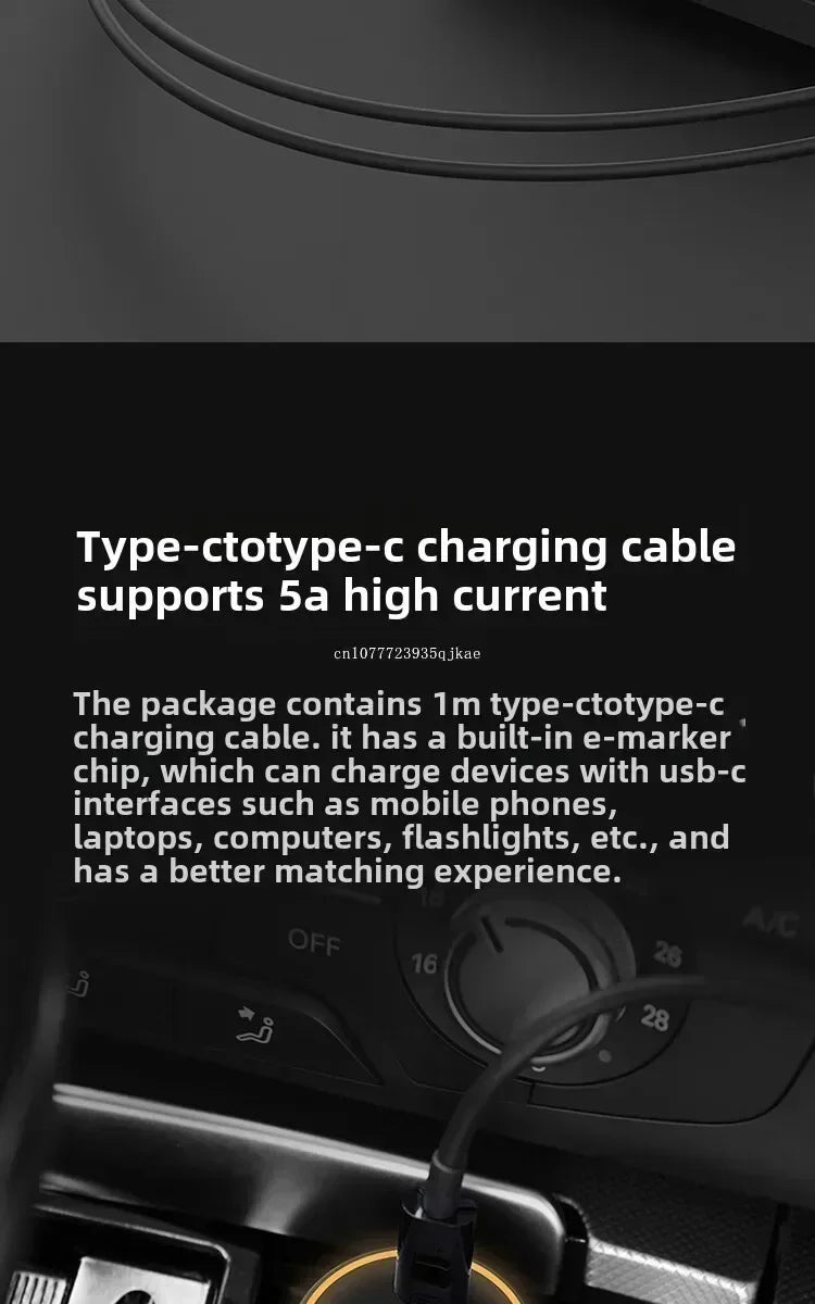 Xiaomi (MI) Car Charger Fast Charging Version 1A1C 100W Smart Car Charger Car Mobile Phone Charger Mobile Phone Car Charger