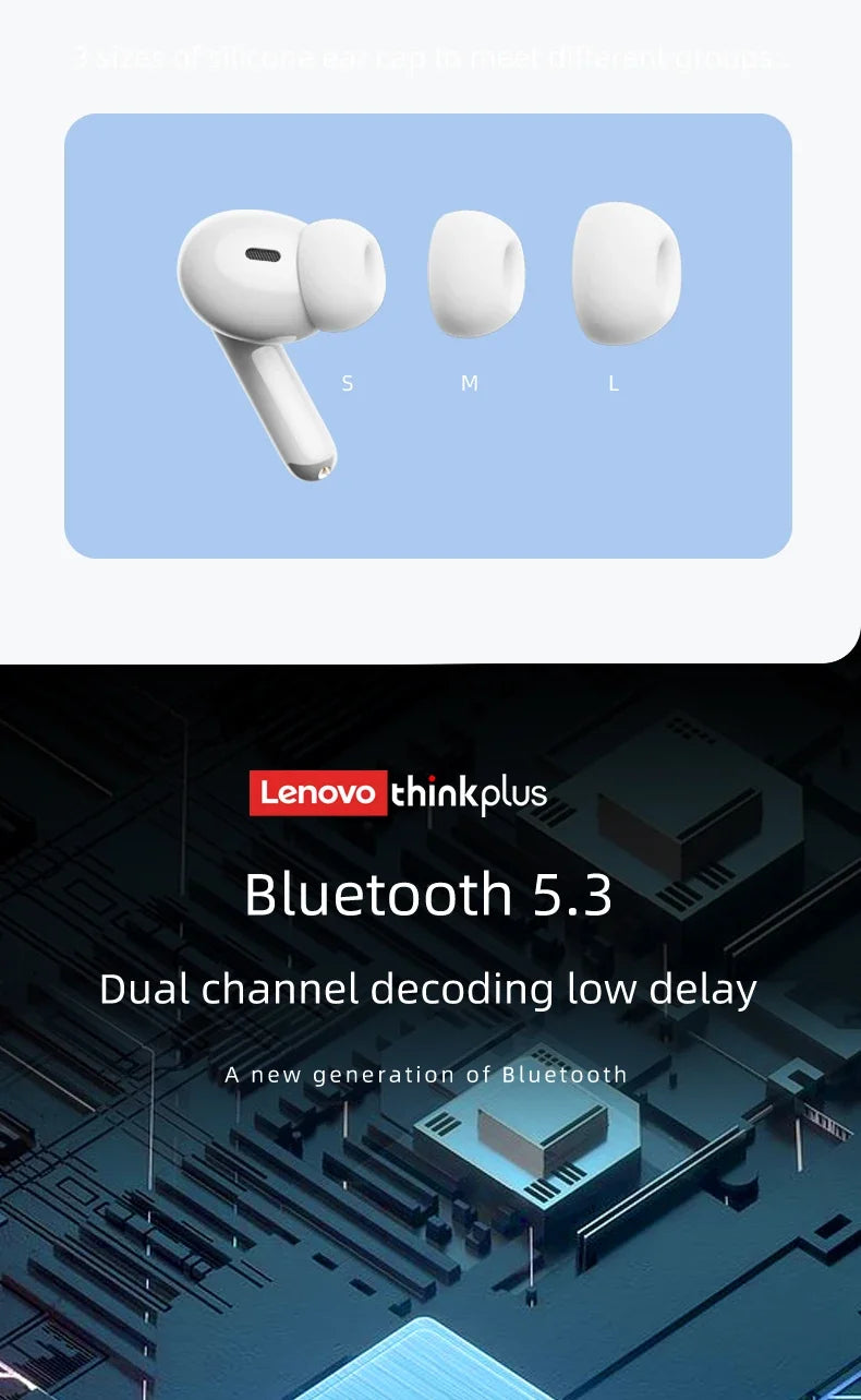 Original Lenovo XT88 TWS Wireless Earphone 5.3 Bluetooth Headphones Stereo Music Call Game Noise Reduction Earbuds Sport Headset