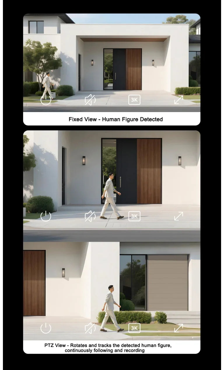 XIAOMI New Outdoor Camera 4 Dual Camera Version，360° 5MP 3K，Audible Visual Alarm，Two-Way Audio，IP66，Chinese Version With Adapter