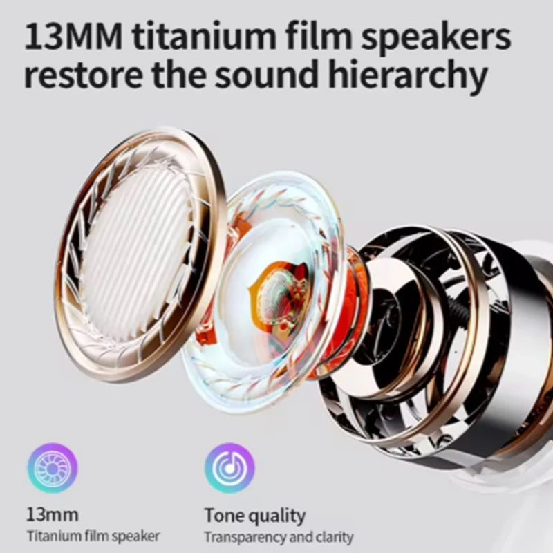 895B-TWS In-Ear Wireless Earbuds Smart LED Display Touch Control Earphone HIFI Stereo Sound Bluetooth-Compatible 5.3