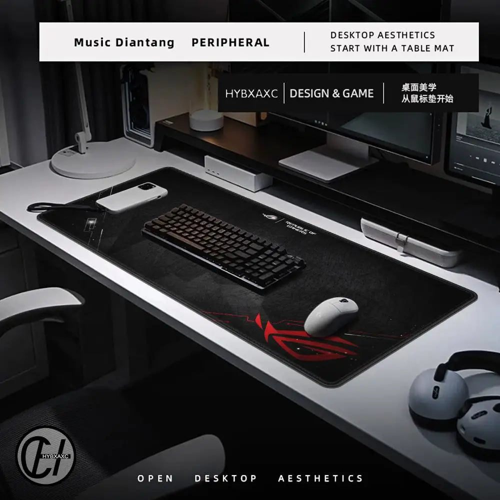 Asus Rog Mause Pad Anime Mouse Mats Gaming Computer Desk Mat Mouse Carpet Pc Accessories Gamer Mouse Pad Speed Rubber Mat