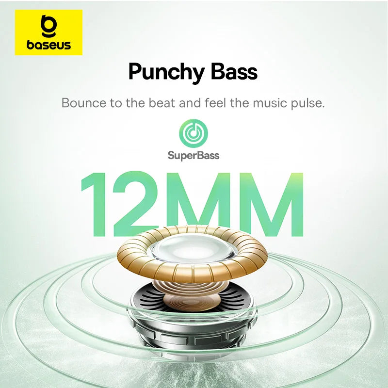 Baseus EP10 NC -43dB Noise Cancelling ANC True Wireless Earbuds Bluetooth 6.0 In-Ear Wireless Earphones 4-Mics for Office Home