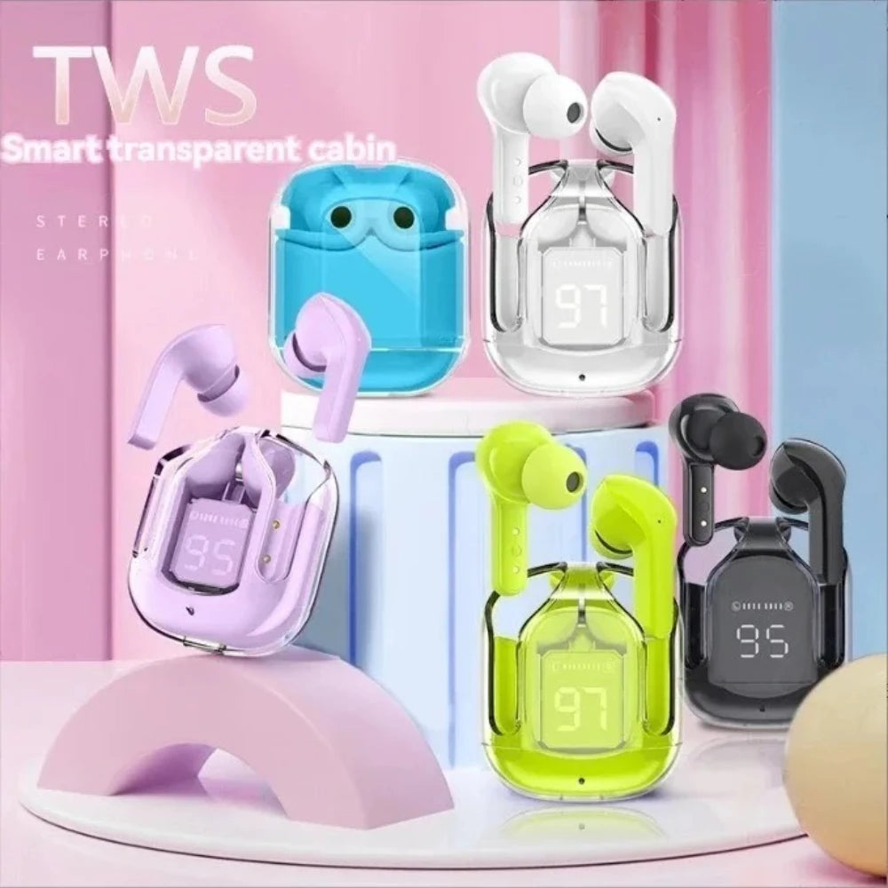 T6 TWS Earbuds Wireless Bluetooth 5.0 with LED Display Earphone ENC Sport Gaming Headsets Noise Reduction Mic Stereo Headphones