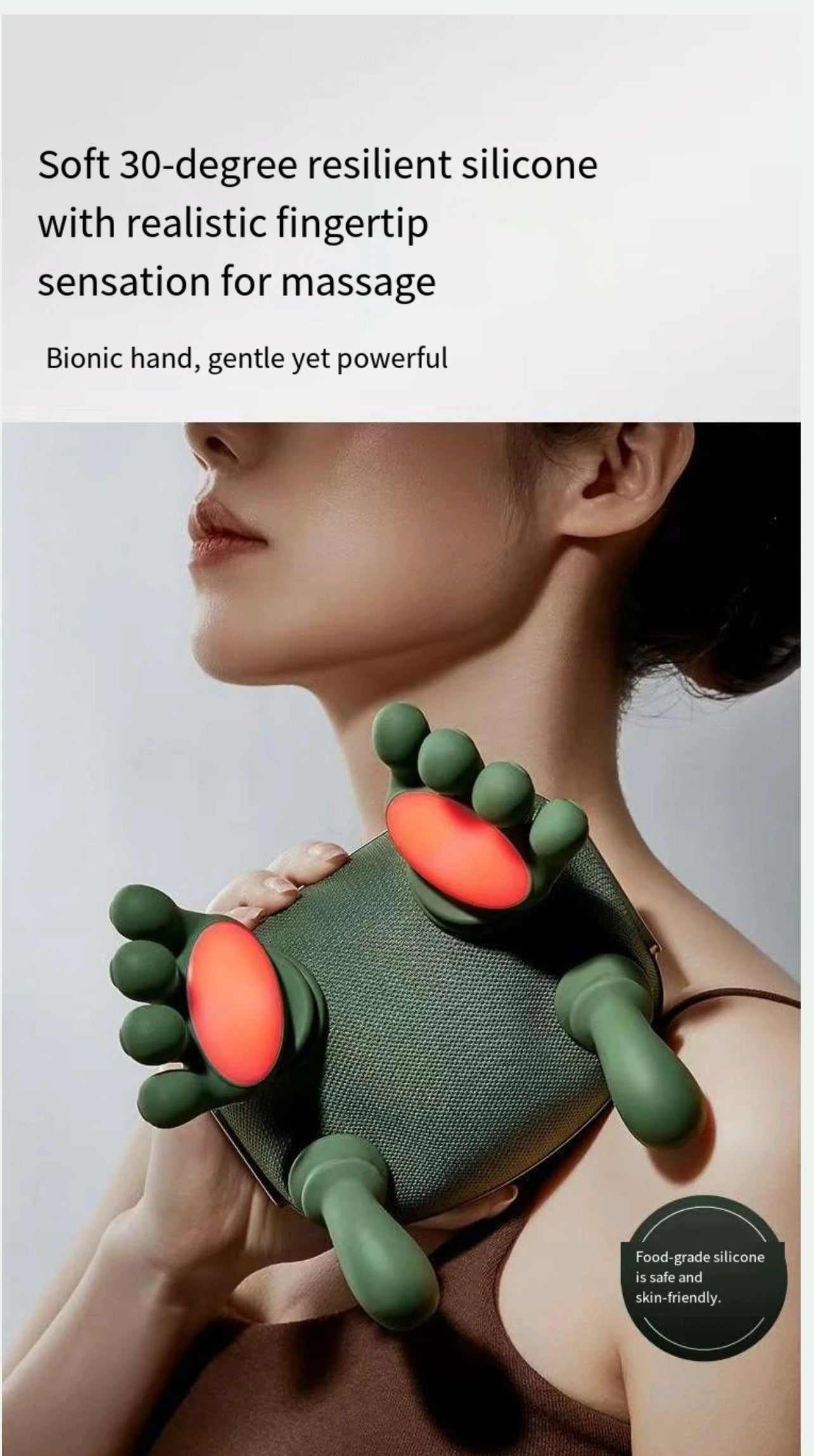 Hot Selling Biomimetic Massager Electric 4D Kneading Massage Simulates Human Hands Relieves Pain and Relaxes Muscles