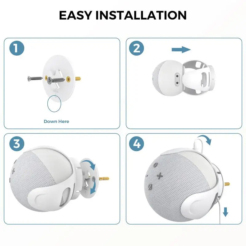 Wall Mount Holder For AmazonEcho Dot 5/4 Sound Box Case Holder For Echo Dot 4 5 Wall Mount Stand For Space-Saving
