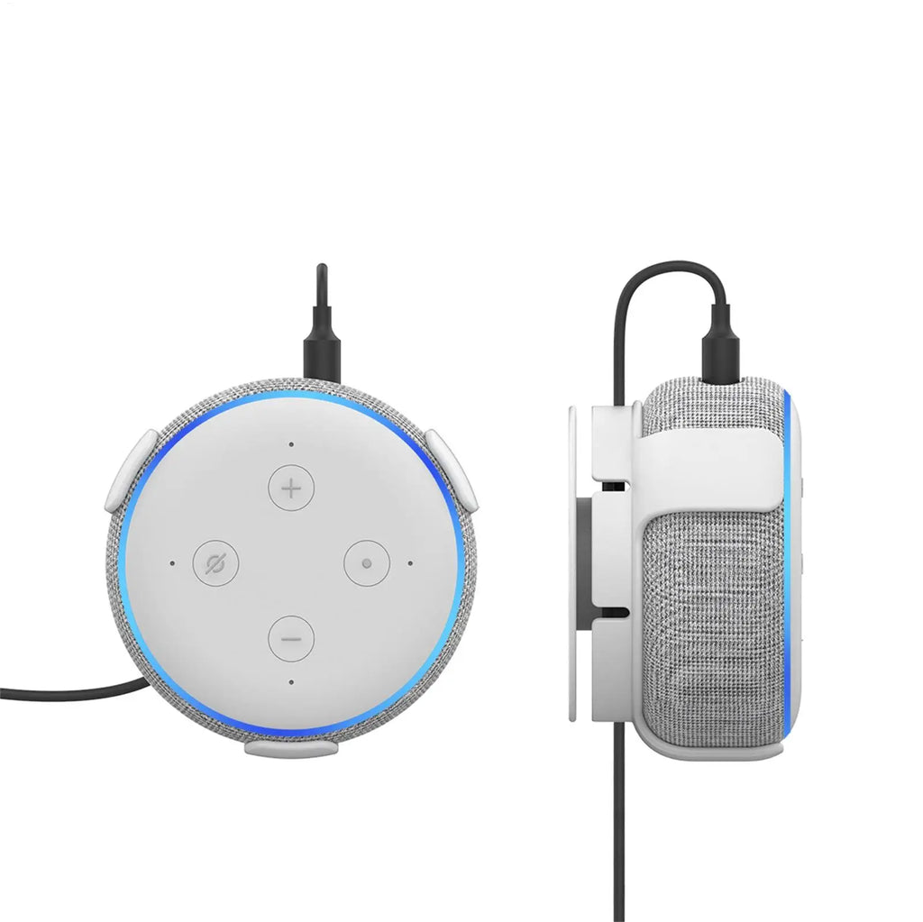 Built In Cable Holder Echo Dot Wall Mount Holder With Smart Speaker Management Space-Saving Accessories For Dot 3rd Gen