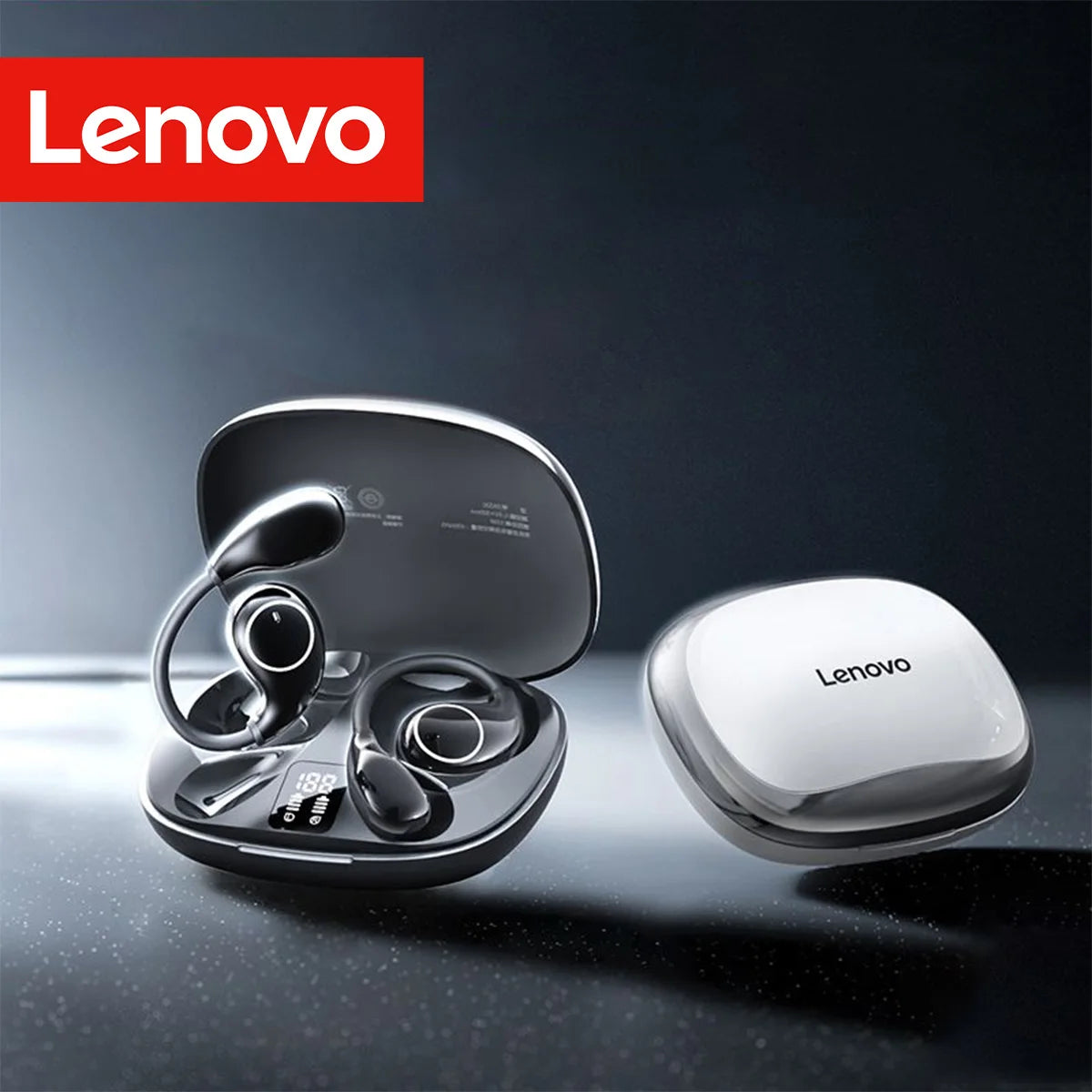 Lenovo Tws Wireless Ear Hook Earbuds Endurance Hifi Stereo Sound Anti-Fall Built-In Mic Perfect Bass Secure Running Earphones