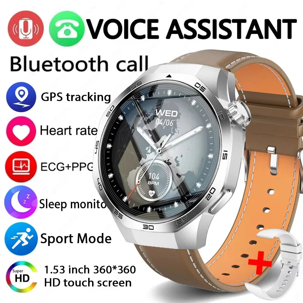 2026 new smart watch HD IPS large screen NFC GPS locator Bluetooth call life waterproof 100 + sports mode health monitoring