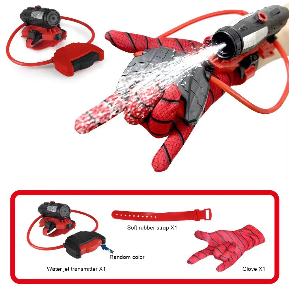 Spider Web Shooters Toy Superhero Squirt Guns with Glove Wrist Water Sprayer Toy Water Fighting Toy for Kids and Adults