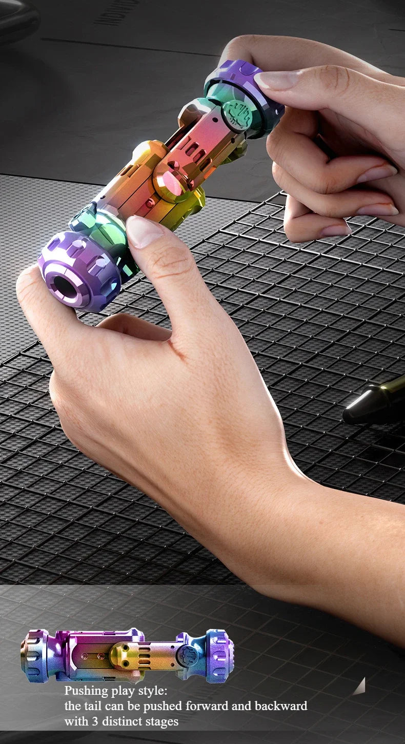 Stun Grenade Fidget Spinner Miniature Pistol Toy Gun with Ejectable Shells Stress Relief Finger Toys for Adults Kids Best Gifts