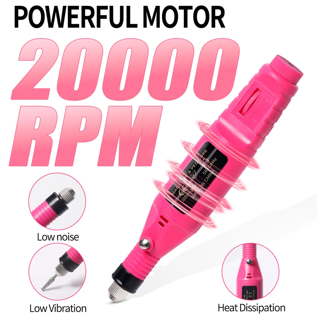 Nail Sander Set Electric Nail Drill Machine Grinding Equipment Milling Cutter For Manicure Pedicure Strong Polishing Tools