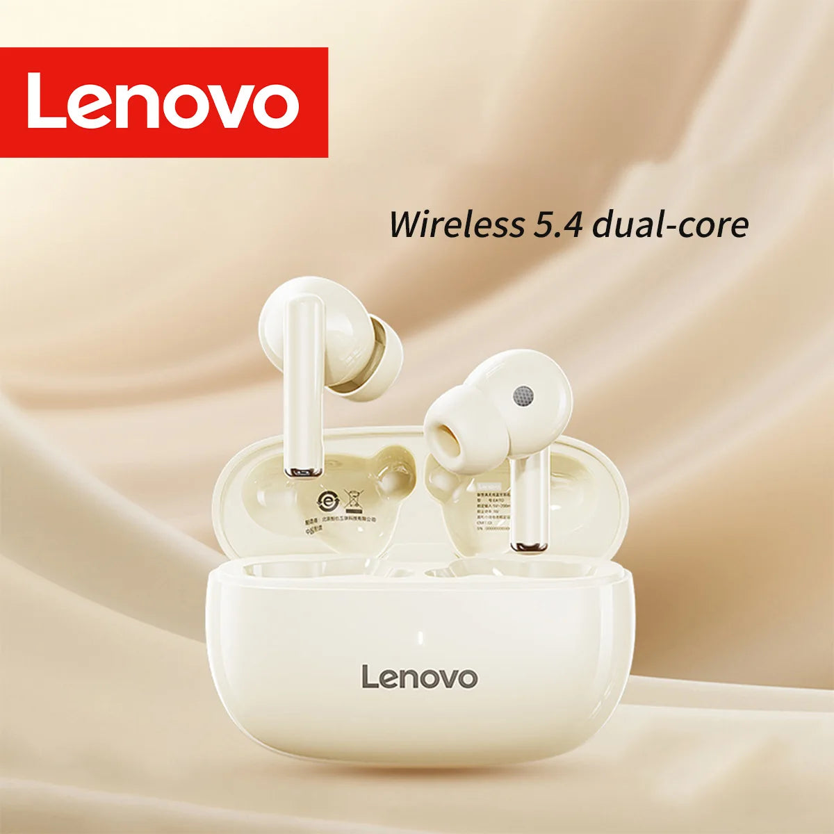 Lenovo In-Ear Tws Bt5.4 Wireless Earbuds with Mic Hd Call Hifi Music Low Latency Stereo Noise Cancelling Headphones Earphones