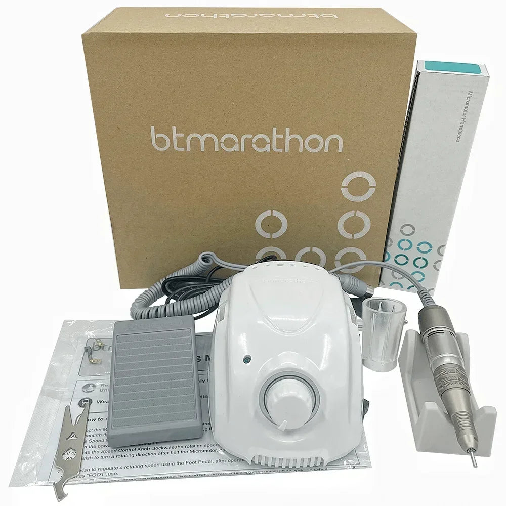 65W Electric Nail Drill Strong 210 Micromotor Control Box DC 30V 35000RPM H200 Handle Milling Machine Manicure Machin
