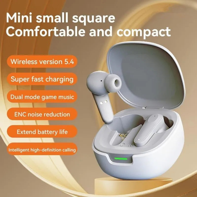 A98 Wireless Bluetooth earphones, in-ear type, noise-canceling, call function, touch control, portable and versatile headphones.