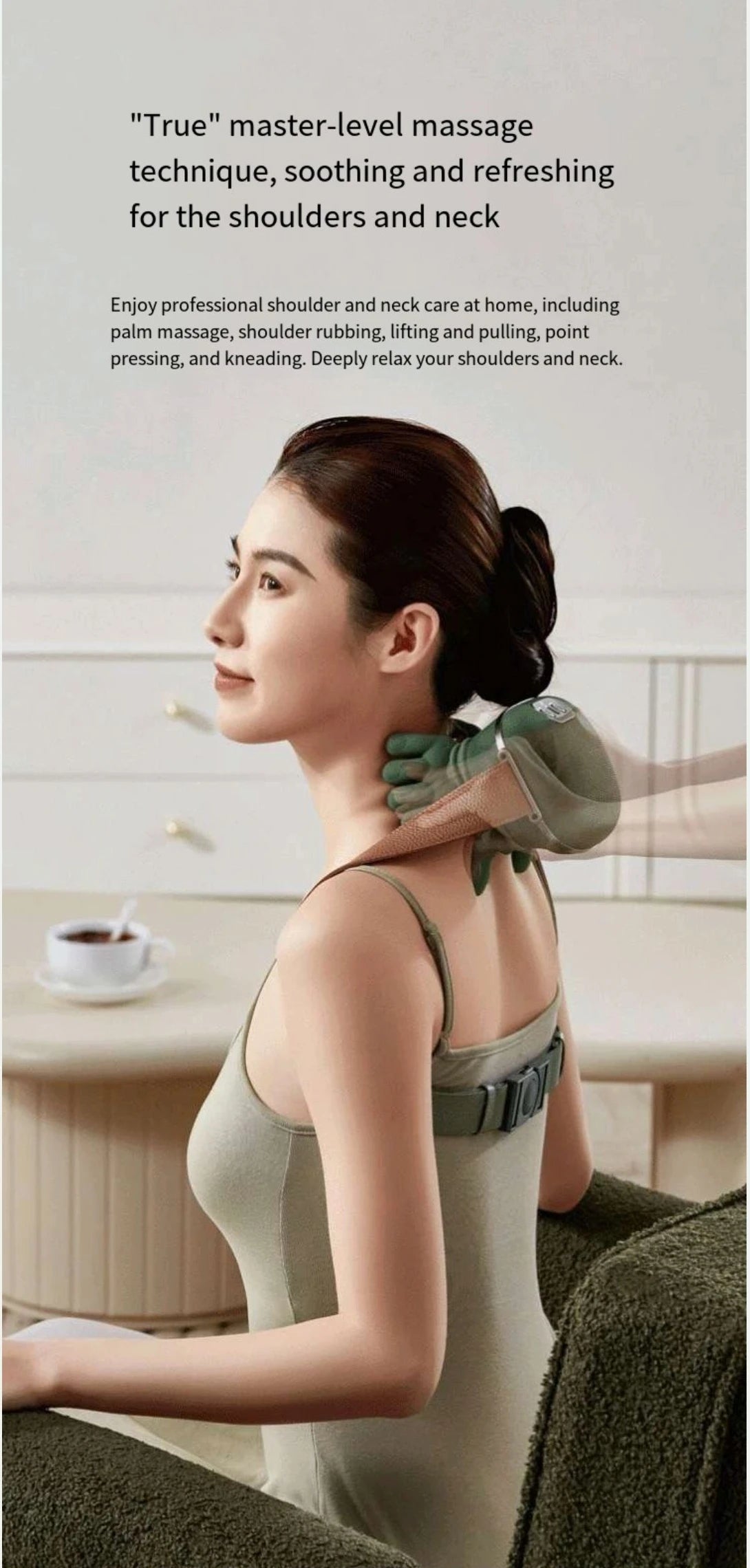 Hot Selling Biomimetic Massager Electric 4D Kneading Massage Simulates Human Hands Relieves Pain and Relaxes Muscles