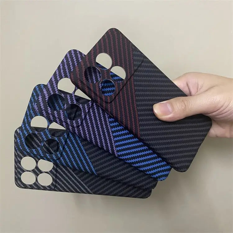 Carbon Fiber Hard Back Cover, Shockproof Case, Xiaomi 14, 13T, 13, 12T, 12, 11, 10, Poco X6, F5 Pro