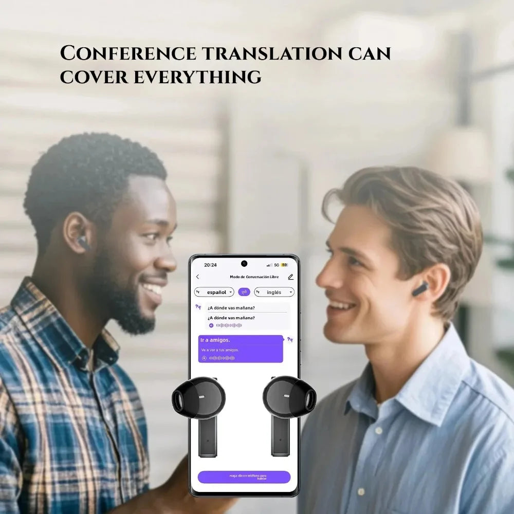 2026 TWS Sports Earbuds Bluetooth V6 Wireless AI Noise Reduction HD On-screen Subtitles Charging Case