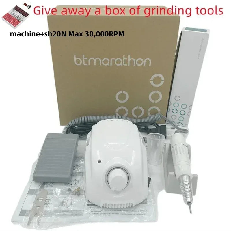 65W Electric Nail Drill Strong 210 Micromotor Control Box DC 30V 35000RPM H200 Handle Milling Machine Manicure Machin