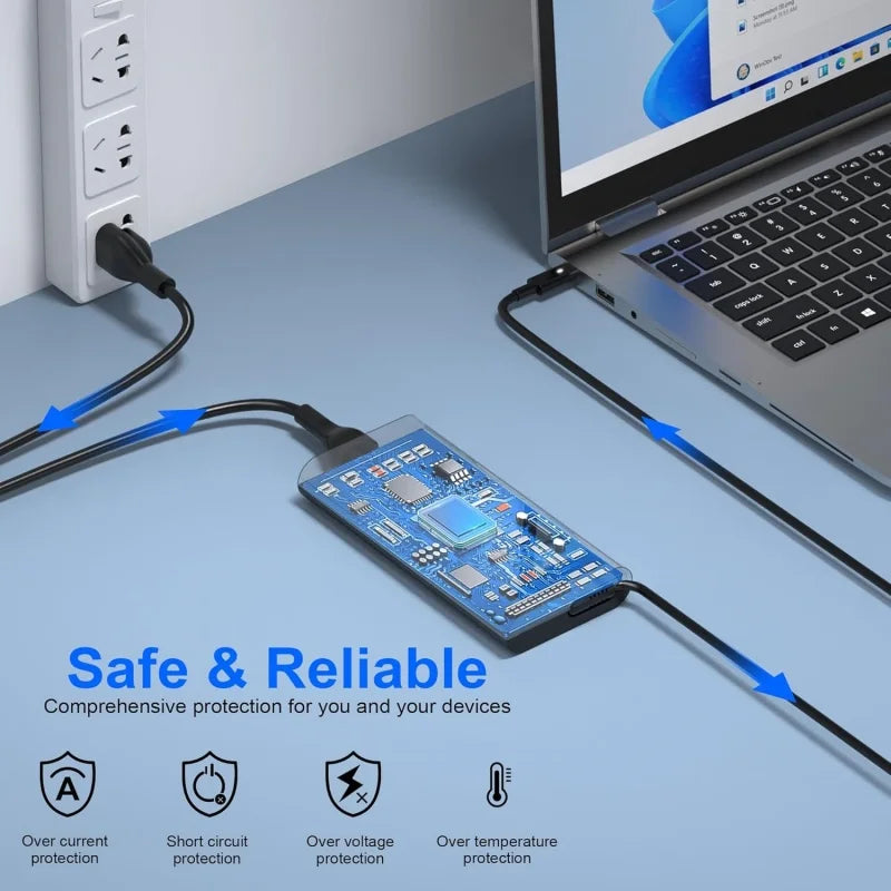 90W USB C Type C Laptop Charger For Dell XPS 15 13 Precision 3540 Latitude 3400 3500 7300 7400 7420 5420 5530 5289 Power Adapter