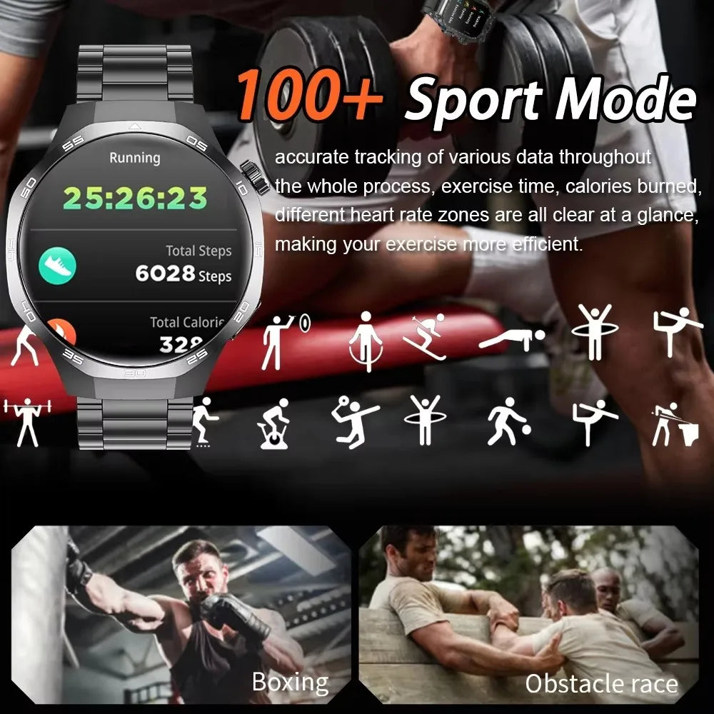 2026 new smart watch HD IPS large screen NFC GPS locator Bluetooth call life waterproof 100 + sports mode health monitoring