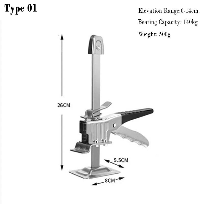 Hand Lifting Tool Labor-Saving Arm Jack Door Panel Drywall Lifting Cabinet Board Lifter Tile Height Adjuster Elevator Tool