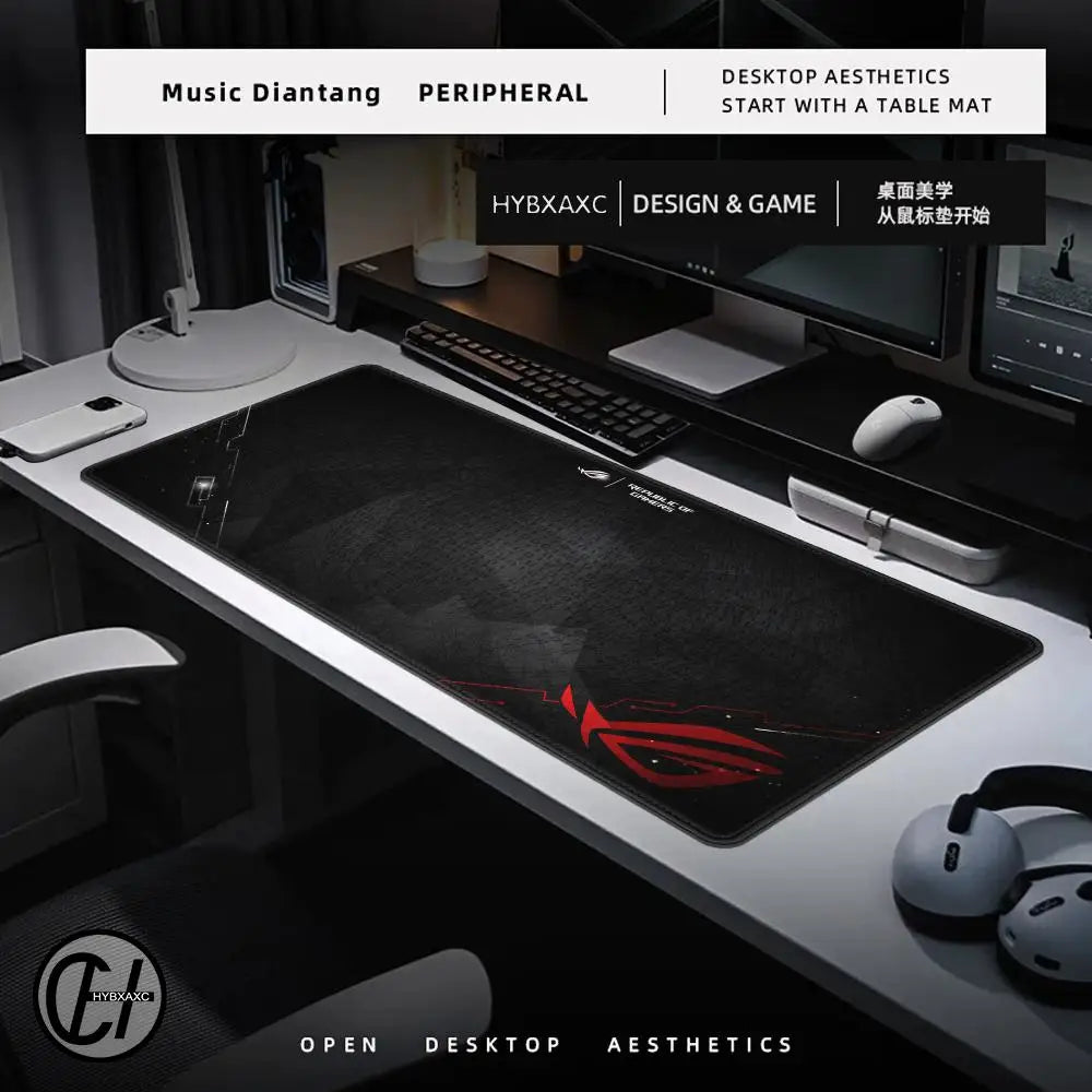 Asus Rog Mause Pad Anime Mouse Mats Gaming Computer Desk Mat Mouse Carpet Pc Accessories Gamer Mouse Pad Speed Rubber Mat