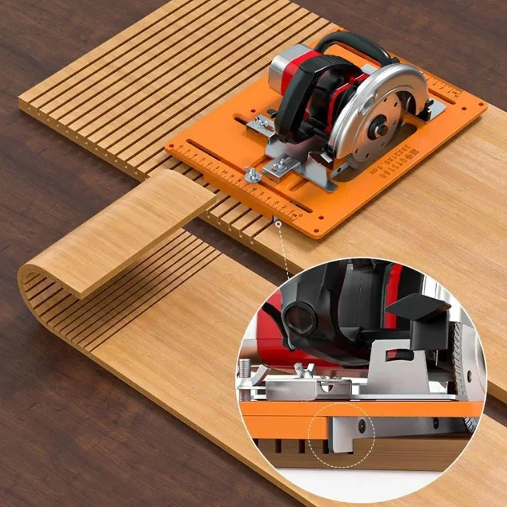 Woodworking Cutting Machine Base Plate Support Wooden Board Bending Cutting Positioning Template Jig Gypsum Board Slotting Tools