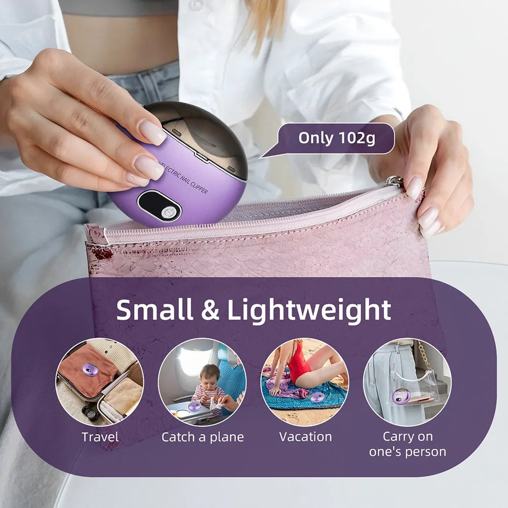 Electric Nail Clipper With UV Light Nail Cutter Low Noise Easy Operation Manicure Nail Grinder AdultS Child Finger Toe Nursing