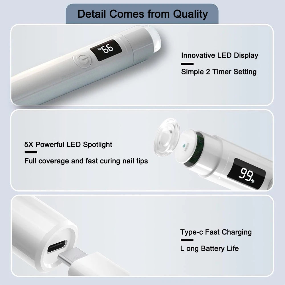 UV LED Nail Lamp Portable Nail Drying Lamp Stand Lamp Nail Art Mini UV Light For Nails LED Lamp for Professional Nails Dryer
