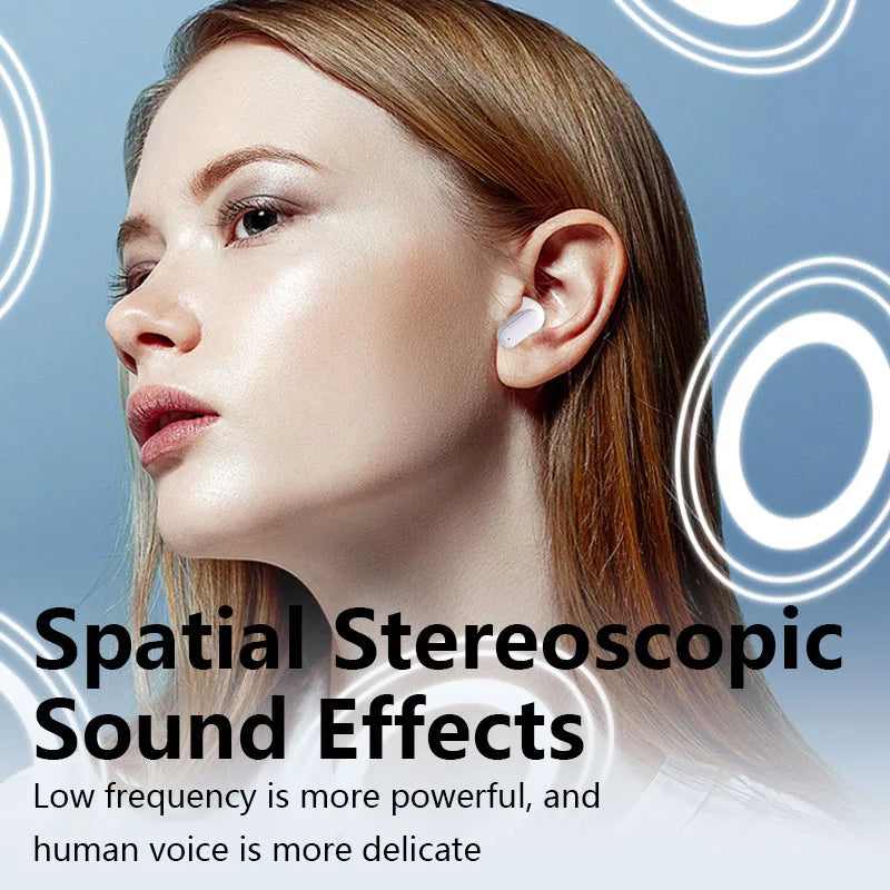 Wireless TWS earbuds bluetooth 5.4 stereo deep bass sound earphone IPX5 waterproof AI intelligent call noise reduction headphone